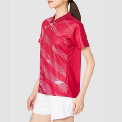 Áo Polo Mizuno Nữ Chính Hãng - Game Shirt Racquet Sports  - Màu Đỏ | JapanSport 62JA1702-61
