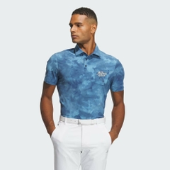 Áo Polo Golf Adidas Nam Chính Hãng - Áo Polo Ngắn Tay Phủ Họa Tiết Playgreen - Màu Xanh | JapanSport IN9046