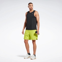 Quần Shorts Reebok Nam Chính Hãng - Speed 3.0 two-in-one  - Màu Xanh Vàng | JapanSport HR6140