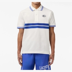 Áo Polo Lacoste Chính hãng - Regular Fit Logo Stripe Stretch Cotton - Màu Trắng | JapanSport PH2759-51-IUP