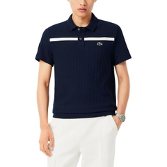 Áo Polo Lacoste Nam Chính hãng - Ultra Dry Badge Accent - Màu navy | JapanSport DH8960-51-525