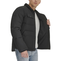 Áo Khoác Levi's Nam Chính Hãng - Quilted Mixed Media Shirttail Work Wear Puffer Jacket - Màu Đen | JapanSport LM2RP184-blk