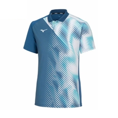 Áo Polo Tennis Mizuno Chính Hãng - Tennis wear game shirt - Màu xanh | JapanSport 62JAA006-17
