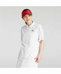 Áo Golf Polo Puma Nữ Chính Hãng - SB Argyle AOP Short - Màu Trắng | Japansport 633368-03