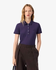 Áo Polo Lacoste nữ Chính hãng - L.12.D Slim Fit Stretch Petit Piqué - Màu Tím | JapanSport PF5462-51-ZSV