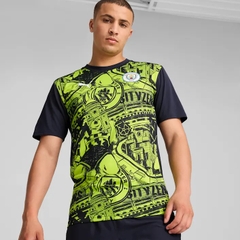 Áo Phông Puma Chính hãng - Manchester City Pre-match Short Sleeve Jersey - Màu xanh| JapanSport 777578-14