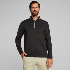 Áo Khoác Puma Nam Chính Hãng - Golf Layer Lightweight 1/4 Zip - Màu Đen | JapanSport 621862-01