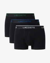 Quần Boxer Lacoste Chính hãng - 3-Pack Cotton Trunks - Màu Trắng/ Xám/ Đen | JapanSport 5H4967-51