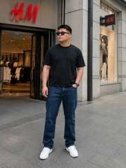 Quần H&M Chính Hãng -  Straight Regular Fit Stretch Jeans - Màu Xanh | JapanSport