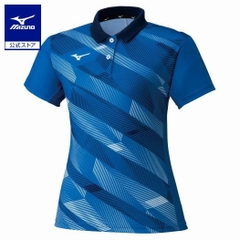 Áo Polo Mizuno Nữ Chính Hãng - Tennis Wear Game Shirt - Màu Navy | JapanSport 62JA1702-22