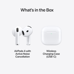 NHƯ MỚI【Đã qua sử dụng】Tai nghe apple chính hãng - AirPods 4 ANC - Chống ồn chủ động | ‎MXP63LL/A - Ship USA | JapanSport