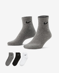 Tất Nike Chính Hãng - Everyday Cushioned - Màu Trắng/Xám/Đen | JapanSport SX7667-964