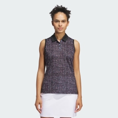 Áo Polo Adidas Nữ Chính Hãng - Ultimate365 Printed Blanket - Màu Đen | Japansport IX3661