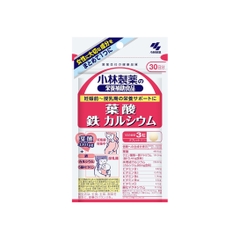 Viên bổ sung Sắt - Canxi và Axit Folic Kobayashi gói 90 viên | JapanSport