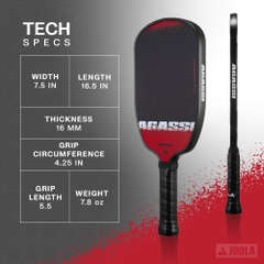 Vợt Pickleball JOOLA chính hãng | Agassi Edge 16mm - Có chip NFC | JapanSport