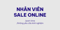 Nhân Viên Sale Online (PART-TIME)