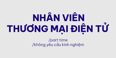 Nhân Viên Thương Mại Điện Tử (PART-TIME)