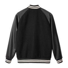 SP712 - Áo Khoác Bomber Felt & Leather - V2