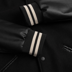 SP712 - Áo Khoác Bomber Felt & Leather - V2
