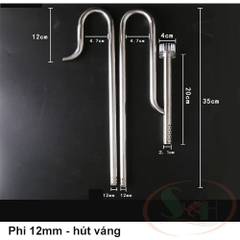 Bộ in out inox Mufan phi 12, 16 mm có lọc váng