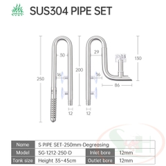 Bộ in out inox Week Aqua Pipe Set Ver.2