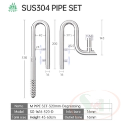 Bộ in out inox Week Aqua Pipe Set Ver.2