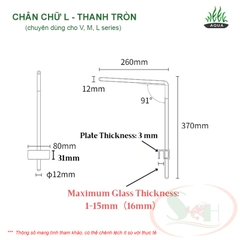Chân treo đèn Week Aqua Stand chữ L