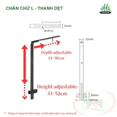 Chân treo đèn Week Aqua Stand chữ L