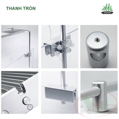 Chân treo đèn Week chữ L thanh tròn, dẹt