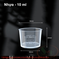 Cốc nhựa chia vạch đong dung tích 10ml / 30ml