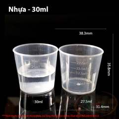 Cốc nhựa chia vạch đong dung tích 10ml / 30ml