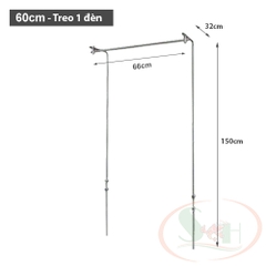 Giá Treo Đèn Đôi Inox MAD