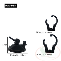 Kẹp hít giữ đèn ống thủy tinh T5 / T8 / T10