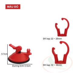 Kẹp hít giữ đèn ống thủy tinh T5 / T8 / T10