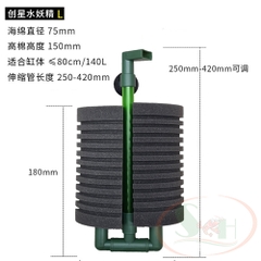 Lọc bio đôi Atman Sponge Filter bông tam giác