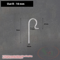 Ống in out thủy tinh mini OEM 10, 12, 16 mm