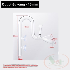 Ống in out thủy tinh mini OEM 10, 12, 16 mm