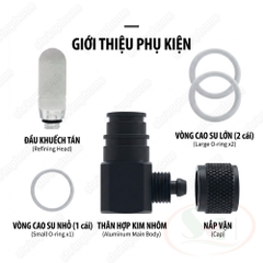 Trôn co2 Aquapro gắn out lọc treo