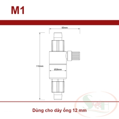 Trộn co2 Qanvee Out tank Atomizer M1, M2