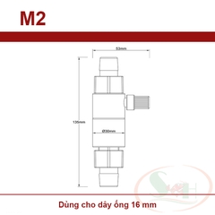 Trộn co2 Qanvee Out tank Atomizer M1, M2