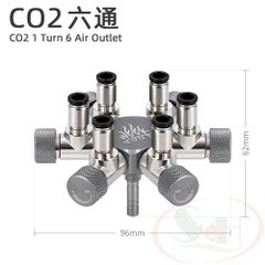 Van chia co2 Week Aqua Splitter 2 / 3 / 6 đầu