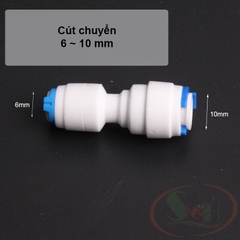 Van khớp co nối chuyển ống dây RO 6, 10 mm