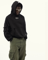 Insane® Pocket Boxy Hoodie - Black