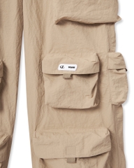 Insane® Cargo Parachute Pants - Beige