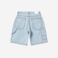 Insane® Patch Denim Shorts - Light Blue