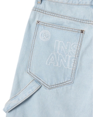 Insane® Patch Denim Shorts - Light Blue