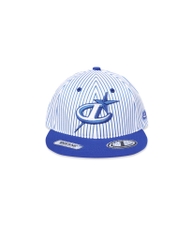 Logo Striped Snapback - Blue