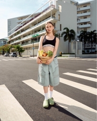 Insane® Patch Denim Shorts - Light Blue