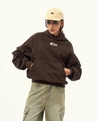 Insane® Pocket Boxy Hoodie - Brown