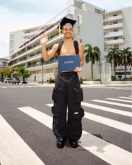 Insane® Cargo Parachute Pants - Black